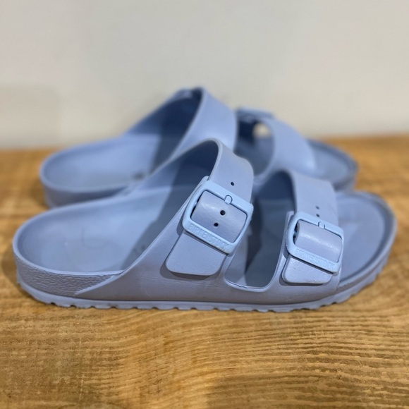 Birkenstock women’s Arizona essentials light blue nylon sandals size 9 - Picture 6 of 8